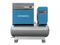 Компрессор винтовой NORDBERG NCB10RD (7,5 кВт, 10 бар, 960 л/мин, ресивер 350 л, IP23, осушитель)